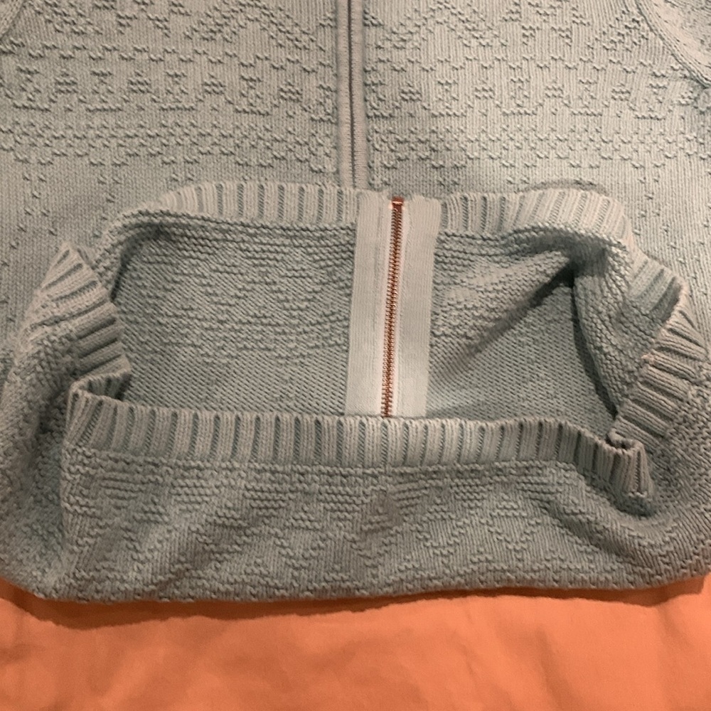 Croft & Barrow Full Zip Turquoise Jacket with Sherpa Collar Size Large - Picture 14 of 15